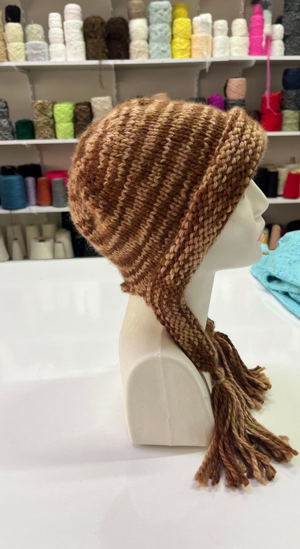 Bej Örgü Kadın Bere - Görsel 3