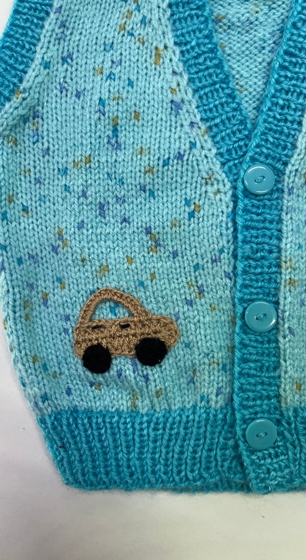 Erkek Çocuk Turkuaz Triko Süveter - Görsel 2