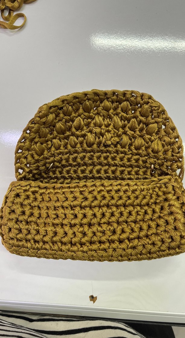 Zincir Detaylı Örgü Bohem Kadın Çanta - Görsel 3