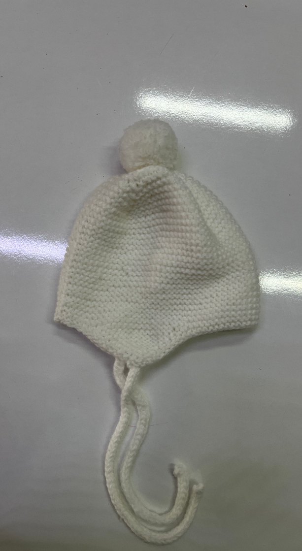 Beyaz Örgü Çocuk Bere - Görsel 3