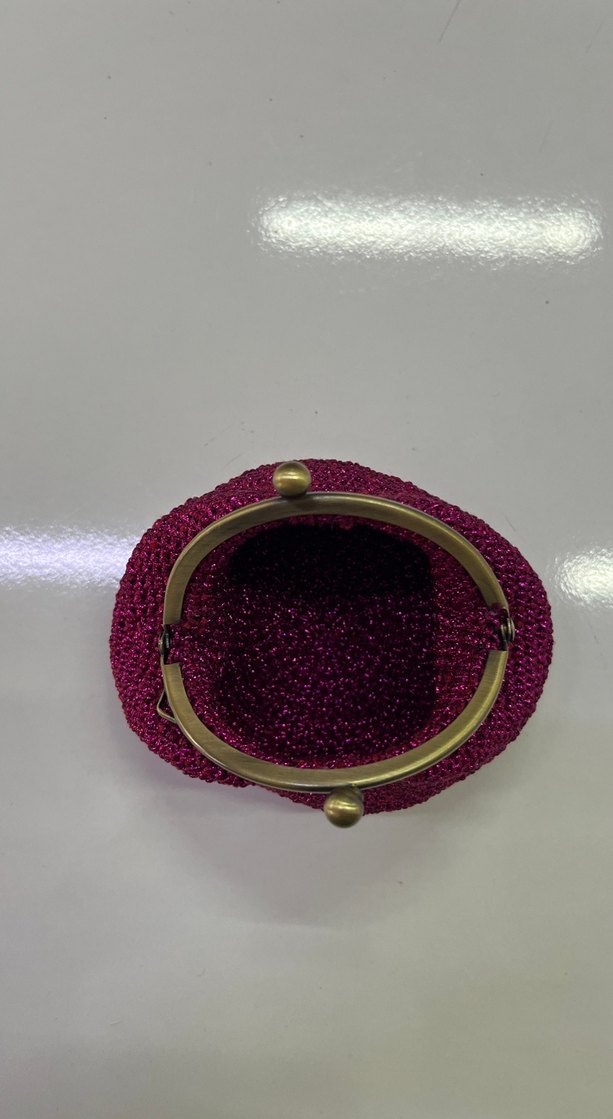 Fuşya Örgü Kadın Portföy Cüzdan - Görsel 3