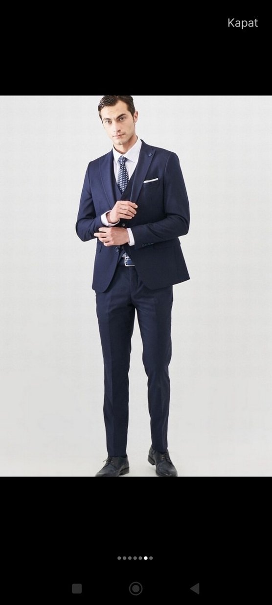 Klasik Kesim Lacivert Erkek Takım Elbise - Görsel 2