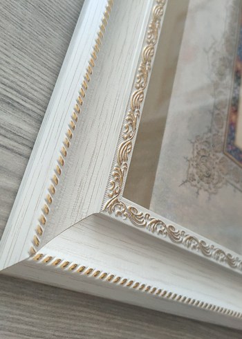 Ikea Beyaz Çerçeveli Hat Sanatı Tablosu