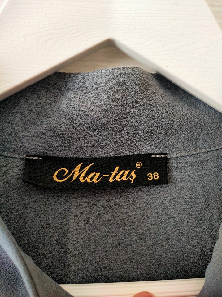 Diger Gri Uzun Kollu Salaş tunik/gömlek - Görsel 4