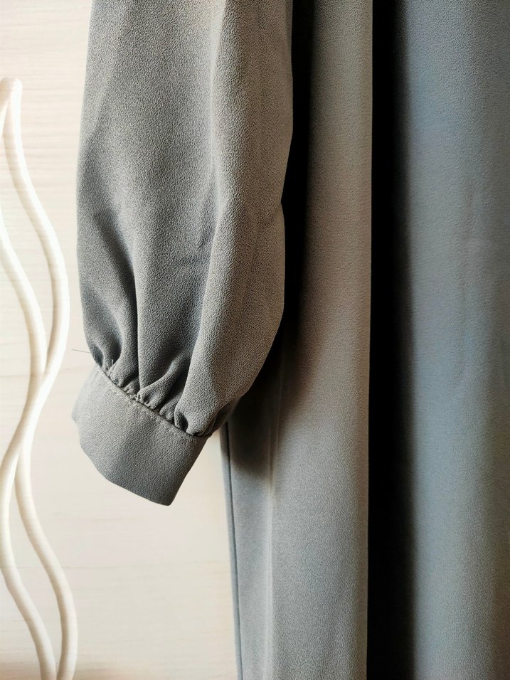 Diger Gri Uzun Kollu Salaş tunik/gömlek - Görsel 3