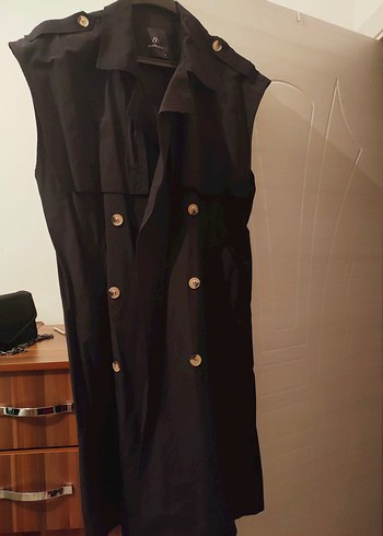 MANUKA Siyah Trenç yelek - Görsel 2