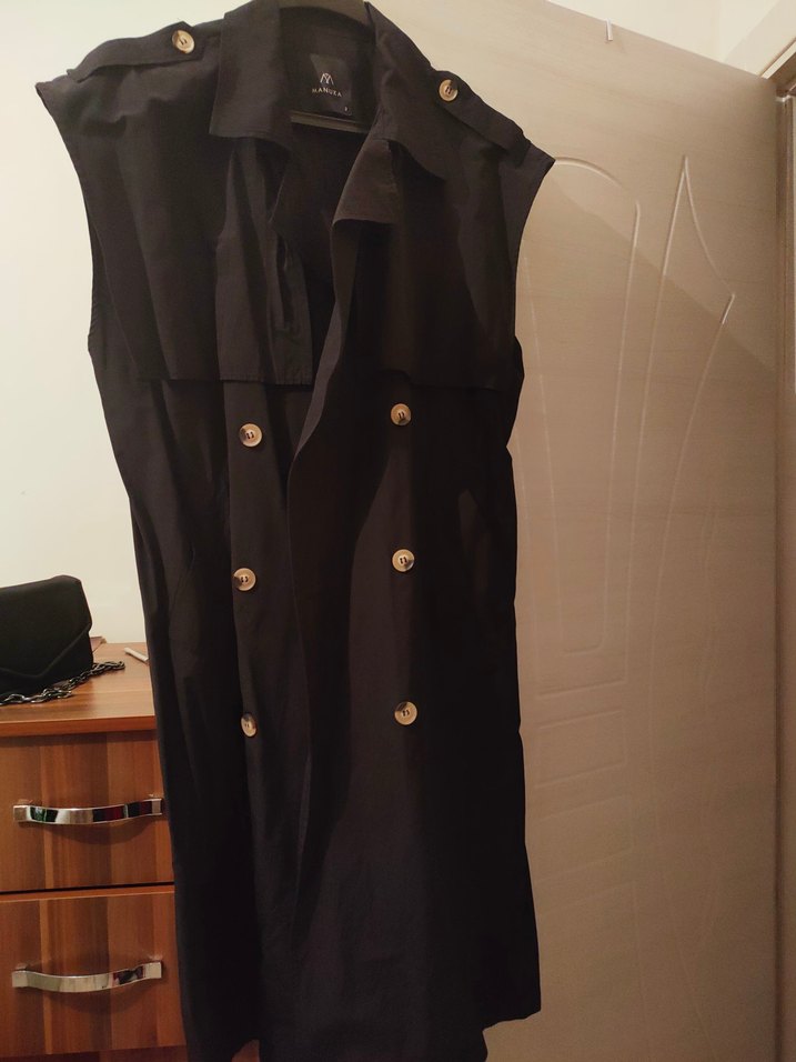 MANUKA Siyah Trenç yelek - Görsel 2