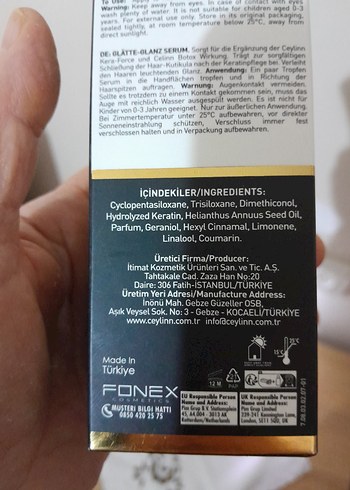 Ceylin Keratin Parlaklık Veren Saç Serumu - Görsel 3