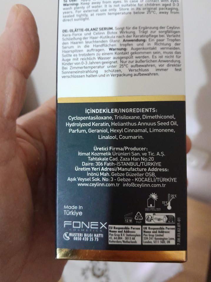 Ceylin Keratin Parlaklık Veren Saç Serumu - Görsel 3