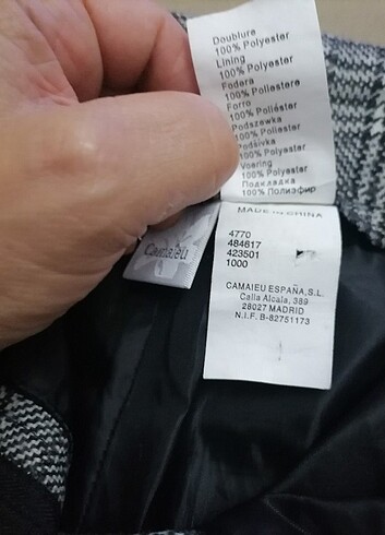 36 Beden çeşitli Renk Camaieu kareli astarlı kışlık şort.