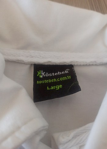 Beyaz Pamuklu Polo Tişört - Görsel 3