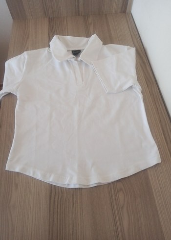 Beyaz Pamuklu Polo Tişört - Görsel 2