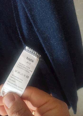 Lacivert Midi Uzun Kollu  Hırka - Görsel 3