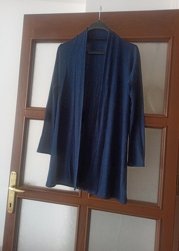 Lacivert Midi Uzun Kollu  Hırka - Görsel 4