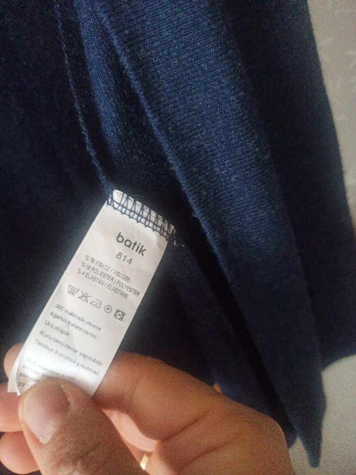 Lacivert Midi Uzun Kollu  Hırka - Görsel 3