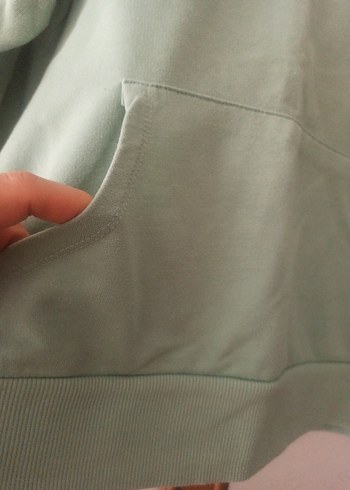 Yeşil Kapüşonlu Kadın Sweatshirt - Görsel 3