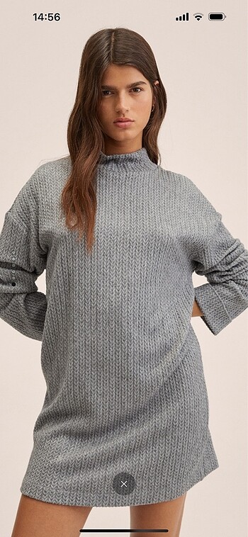 Oversize triko elbise