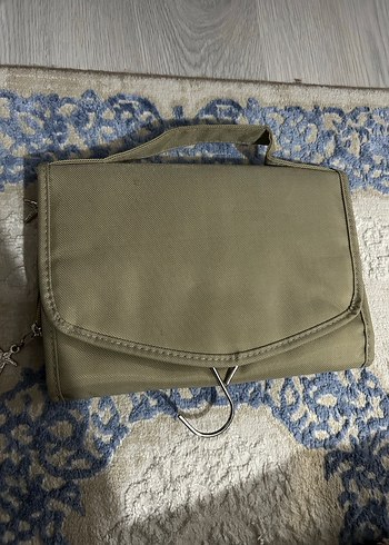 Fermuarlı Bej Kadın Makyaj Çantası