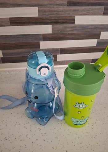 Renkli Çocuk Termos Şişeleri - Ayıcık ve Dinozor - Görsel 4