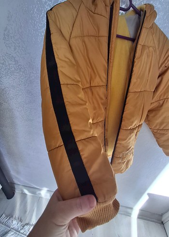 Sarı Erkek Çocuk Fermuarlı Mont - Görsel 5