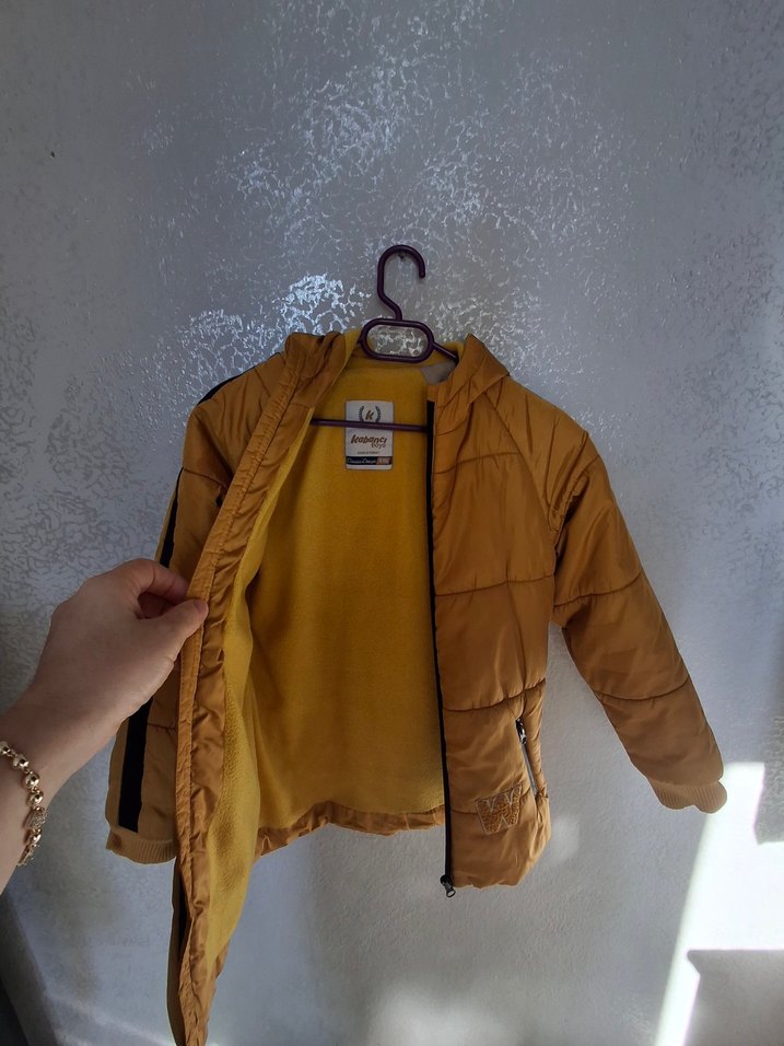 Sarı Erkek Çocuk Fermuarlı Mont - Görsel 2