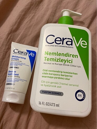 Cerave temizleme jeli ve nemlendirme