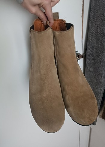 Bej Süet Stiletto Topuklu erkek Bot - Görsel 2
