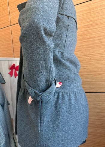 Düğmeli gri kaban - TWIST - Görsel 5