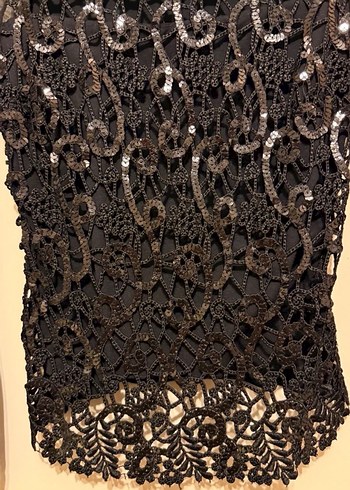 Dantel İşlemeli Siyah Uzun Kollu Bluz - Görsel 4