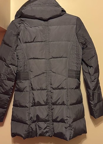 Ninewest Gri Düğmeli Midi Kadın Kışlık Mont - Görsel 2