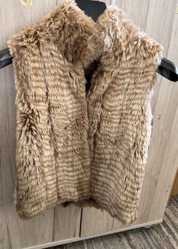 Forever New Kahverengi Kürklü Kadın Yelek - Görsel 5