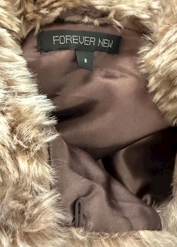 Forever New Kahverengi Kürklü Kadın Yelek - Görsel 2