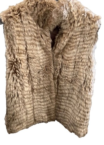 Forever New Kahverengi Kürklü Kadın Yelek - Görsel 4