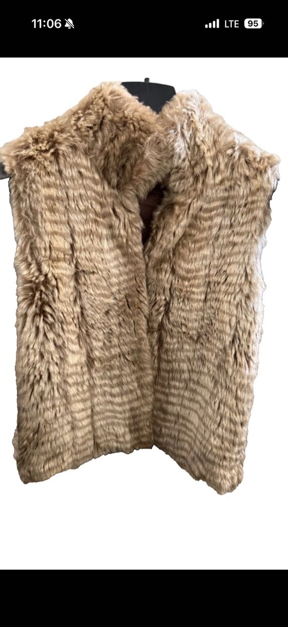 Forever New Kahverengi Kürklü Kadın Yelek - Görsel 4