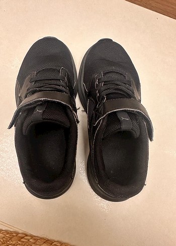 Unisex Çocuk Siyah Cırtlı Spor Ayakkabı - Görsel 3