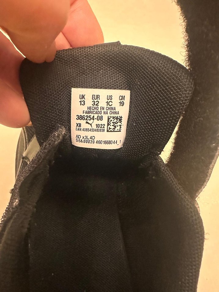 Unisex Çocuk Siyah Cırtlı Spor Ayakkabı - Görsel 4