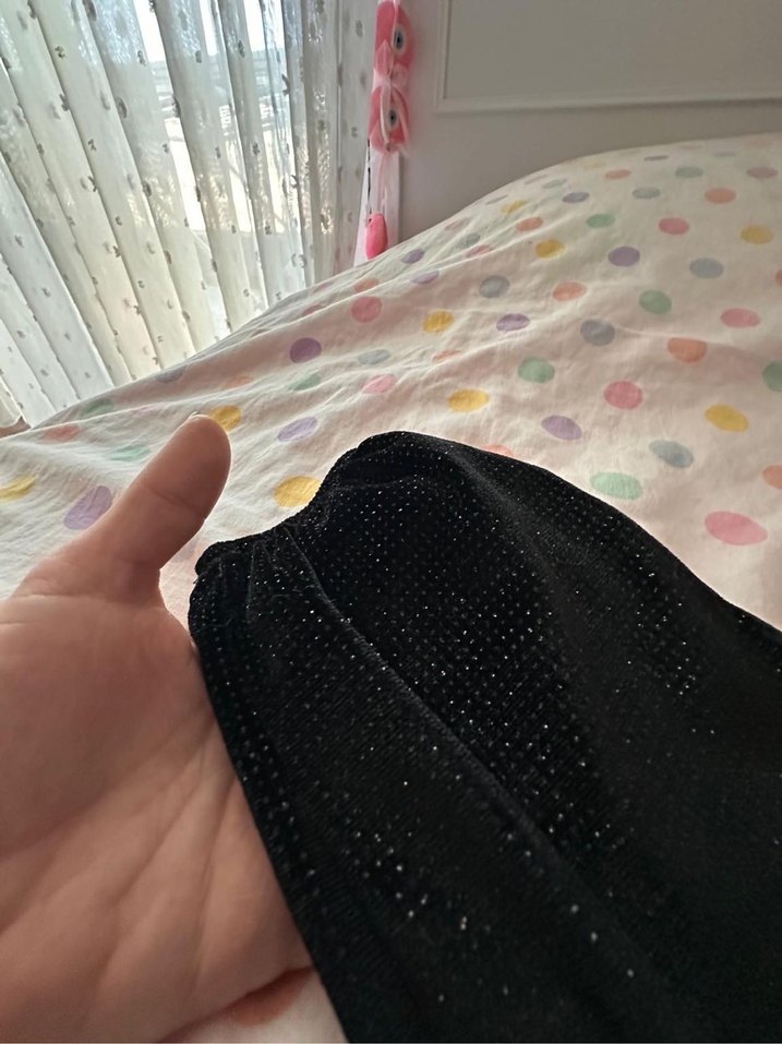 Siyah Tek Omuz Çocuk Bluz - Görsel 3