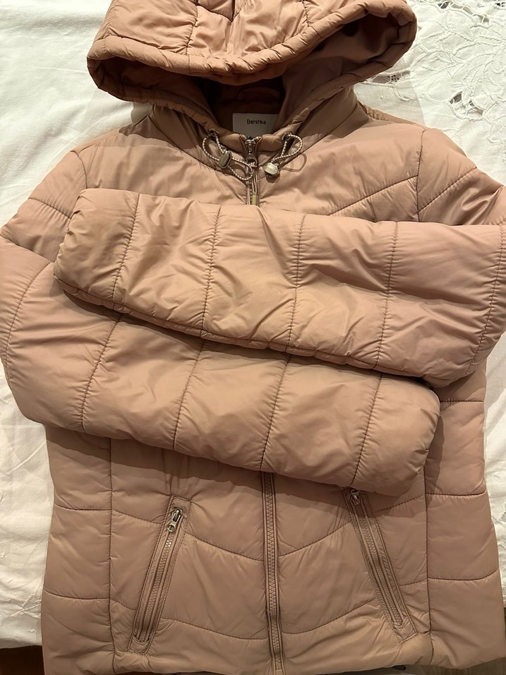 Bershka Bej Kapüşonlu Kadın Mont - Görsel 2