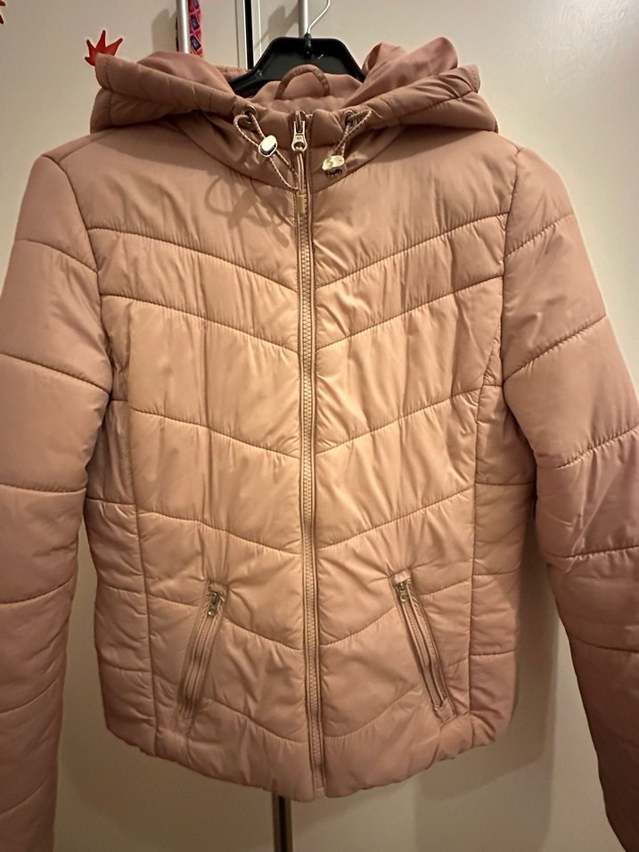 Bershka Bej Kapüşonlu Kadın Mont - Görsel 4