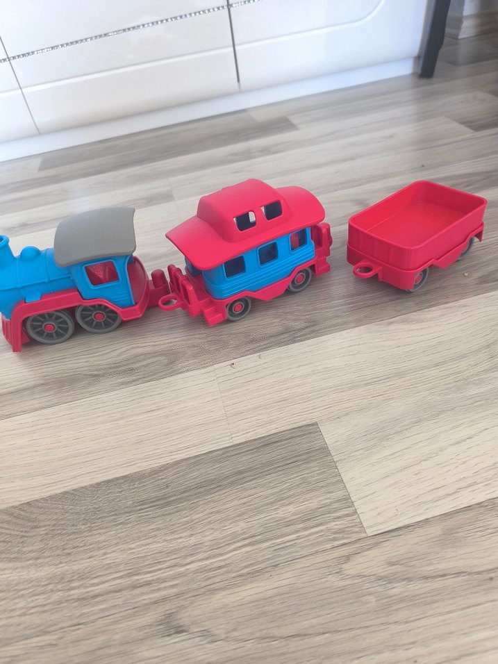 Renkli Plastik Oyuncak Tren Seti kanz - Görsel 5