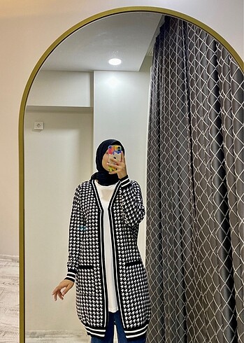 Diğer Kazayağı Desenli Hırka