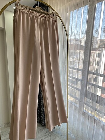 universal Beden camel Renk Beli lastikli pantolon
