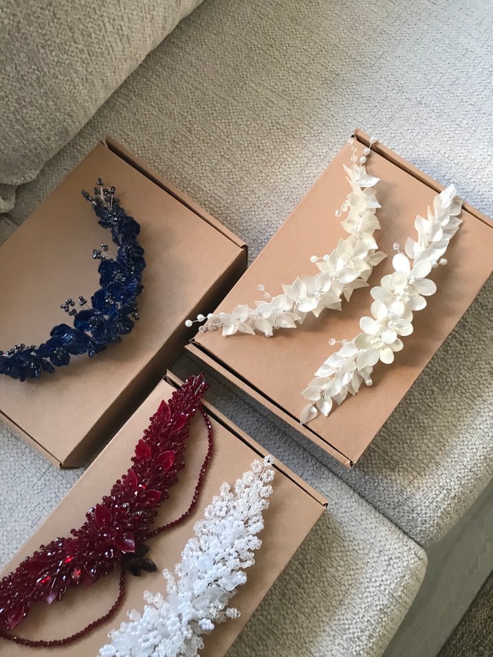 Beyaz Boncuklu Bohem Saç Aksesuarı - Görsel 3