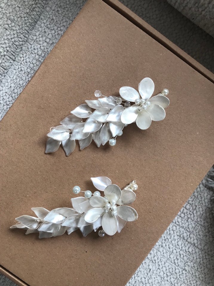 Beyaz Payetli Kadın Saç Aksesuarı - Görsel 2