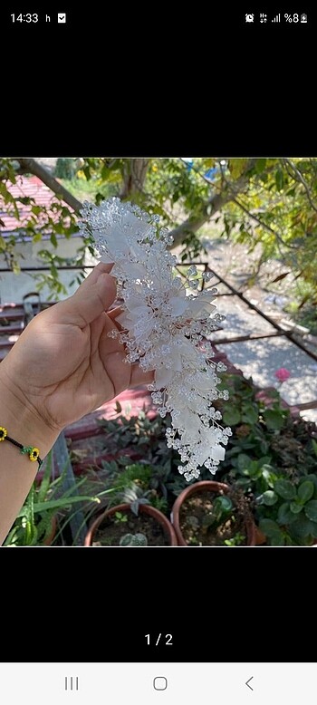 Yaprak desen gelin tacı aksesuar duvak gelinlik