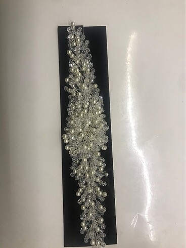 İncili kristal gelin tacı