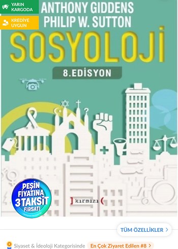 Sosyoloji 8. Baskı - Anthony Giddens & Philip W. Sutton
