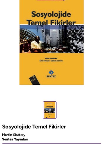 Sosyolojide Temel Fikirler Kitabı