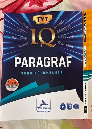 IQ yayınları hedef 15-30net ve paragraf kitabı