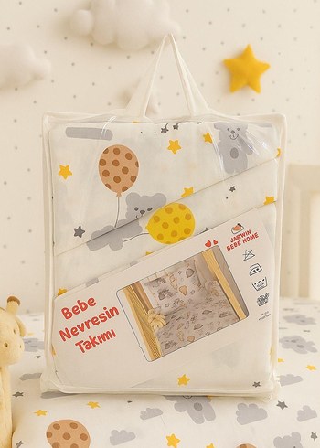Diğer Bebek Nevresim Takımı, Baskılı Beyaz